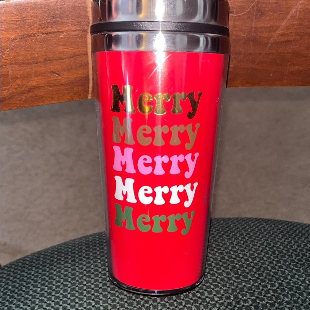 Festive Red Holiday Tumbler
